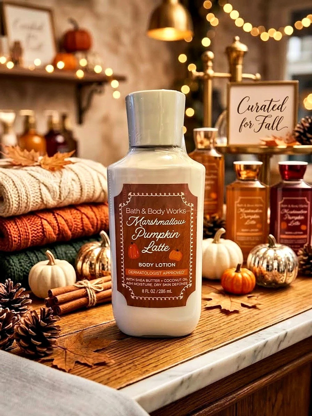 Bath & Body Works Marshmallow Pumpkin Latte Body Lotion 8 oz NEW SEALED